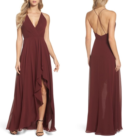 Jenny Yoo Farrah Ruffle Chiffon Gown - Picture 2 of 4